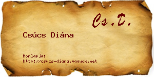 Csúcs Diána névjegykártya