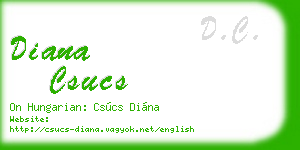 diana csucs business card